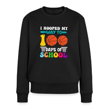 100 Days School Beginners Basketball colorful - Women's Premium Organic Jumper - black - Front - Julia (174cm)