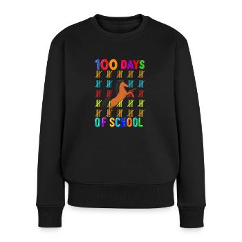 100 jours école école enfant école débutants chevaux - Pull Premium bio Femme - noir - Devant - Julia (174cm)