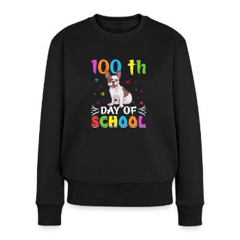 100 jours école école enfant école débutant chien - Pull Premium bio Femme - noir - Devant - Julia (174cm)