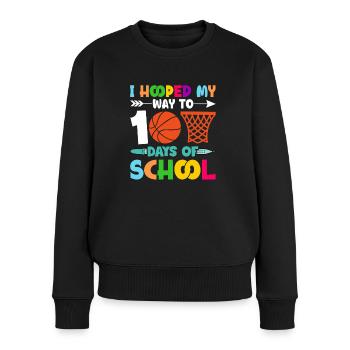 100 Days School Beginners Basketball colorful - Women's Premium Organic Jumper - black - Front - Julia (174cm)