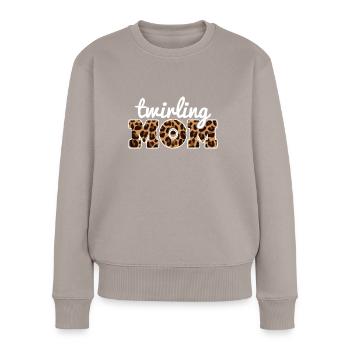Tambourstab Wirbeln - Frauen Premium Bio Pullover - Taupe - Vorne - Julia (174cm)
