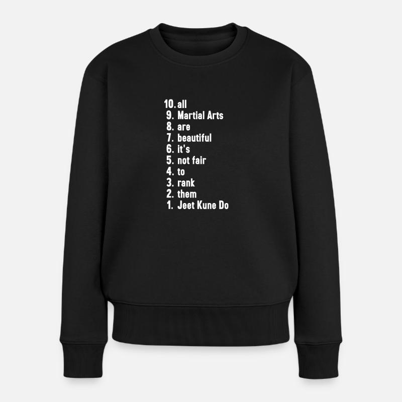 Jeet Kune Do Kampfsportler Kampfsport Geschenk - Frauen Premium Bio Pullover - Schwarz