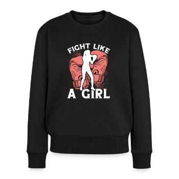 Combattez comme une fille - Pull Premium bio Femme - noir - Devant - Julia (174cm)
