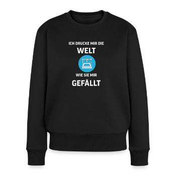3D Druck Printing CAD PLA Filament 3d drucken - Frauen Premium Bio Pullover - Schwarz - Vorne - Julia (174cm)