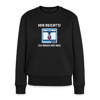 3D Druck Printing CAD PLA Filament 3d drucken - Frauen Premium Bio Pullover - Schwarz - Vorne - Julia (174cm)