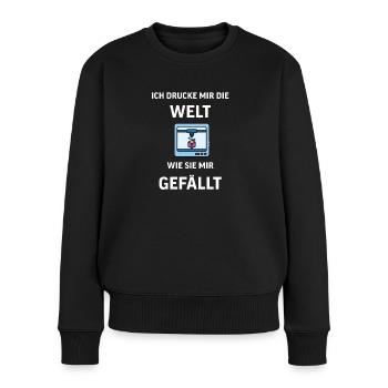 3D Druck Printing CAD PLA Filament 3d drucken - Frauen Premium Bio Pullover - Schwarz - Vorne - Julia (174cm)