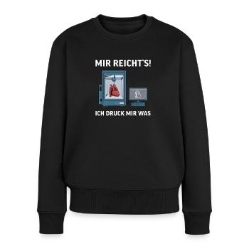 3D Druck Printing CAD PLA Filament 3d drucken - Frauen Premium Bio Pullover - Schwarz - Vorne - Julia (174cm)