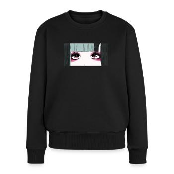 Angura Kei Dark Japanese Esthétique Anime Girl Eyes - Pull Premium bio Femme - noir - Devant - Julia (174cm)