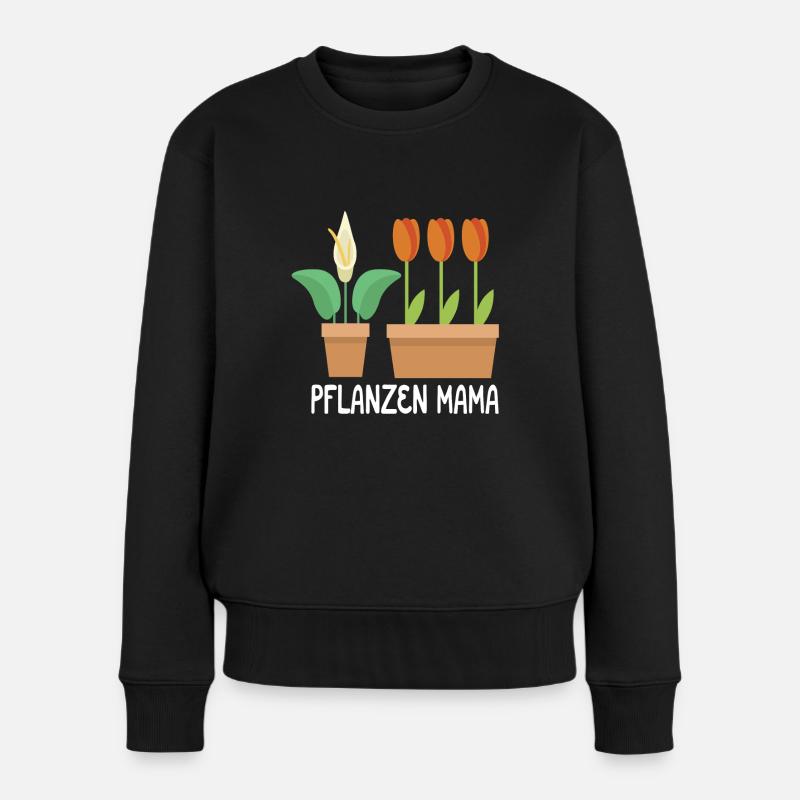 Mutter Gärtnerin Gartenarbeit Pflanzen Mama Blume - Frauen Premium Bio Pullover - Schwarz