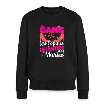 Gang Copines EVJF Enterrement Vie De Jeune Fille - Pull Premium bio Femme - noir - Devant - Julia (174cm)
