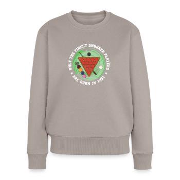 Snooker player Born 1991 Birthday - Women's Premium Organic Jumper - taupe - Front - Julia (174cm)