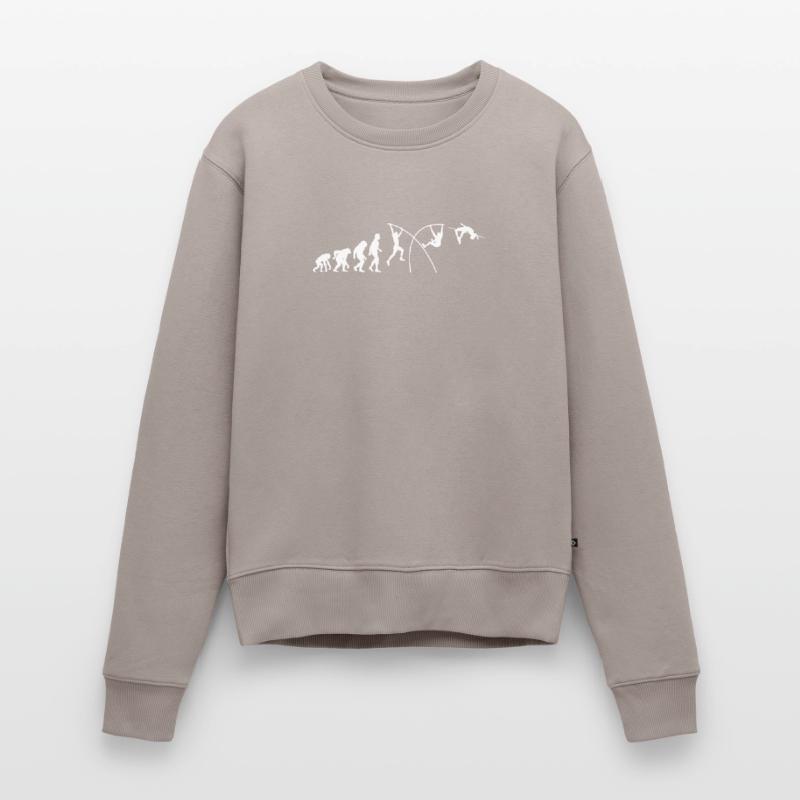 Funny Pole Vaulting Evolution For Pole Vault Athle Frauen Premium Bio Pullover