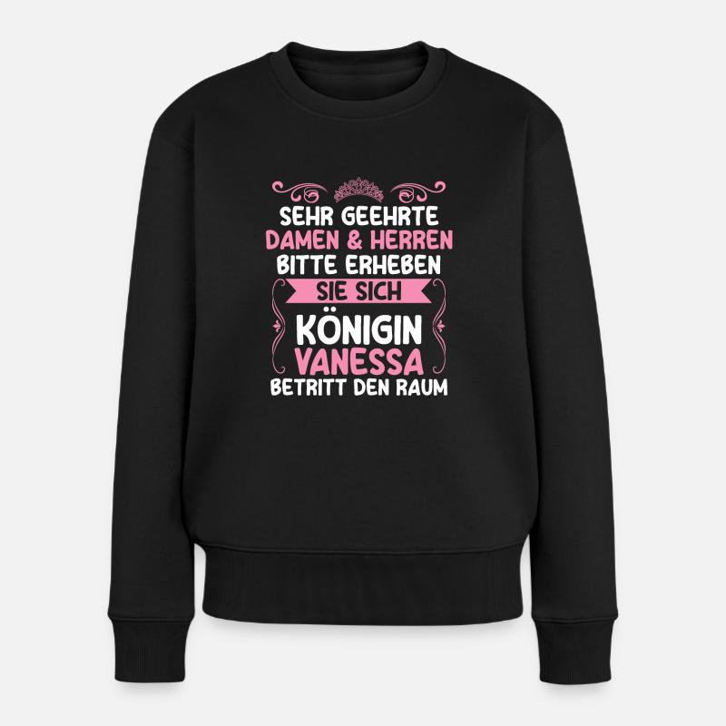 Vanessa - Frauen Premium Bio Pullover - Schwarz