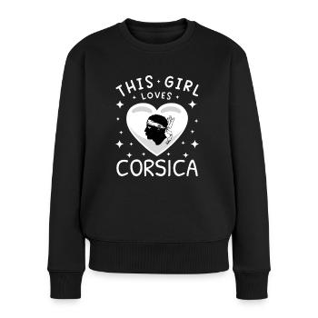 Corse Drapeau Corse Drapeau Corse Corse - Pull Premium bio Femme - noir - Devant - Julia (174cm)