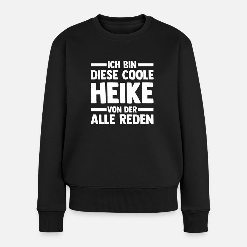 Heike - Frauen Premium Bio Pullover - Schwarz