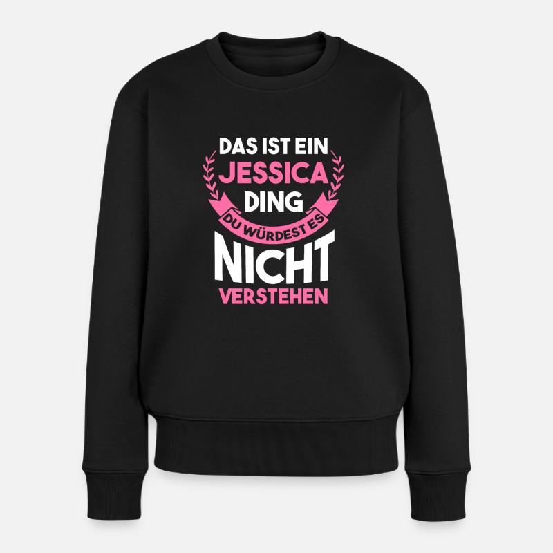Vorname Jessica - Frauen Premium Bio Pullover - Schwarz