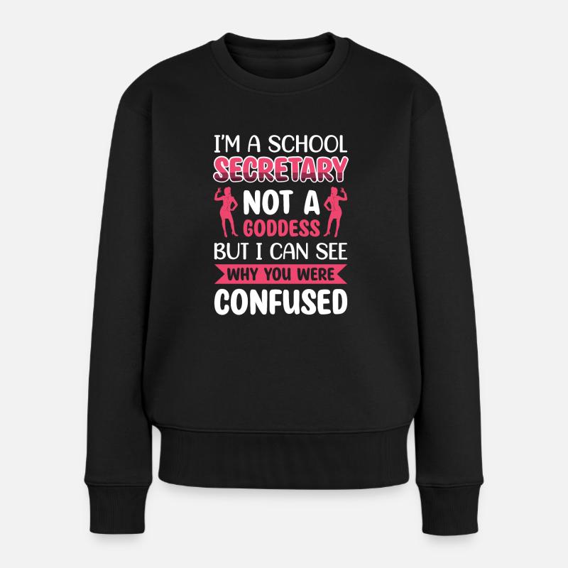 Je suis une secrétaire d’école, pas une déesse - Mais je peux - Pull Premium bio Femme - noir