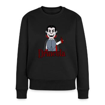 Beer Drinking Alcohol Vampire Schnapps - Women's Premium Organic Jumper - black - Front - Julia (174cm)