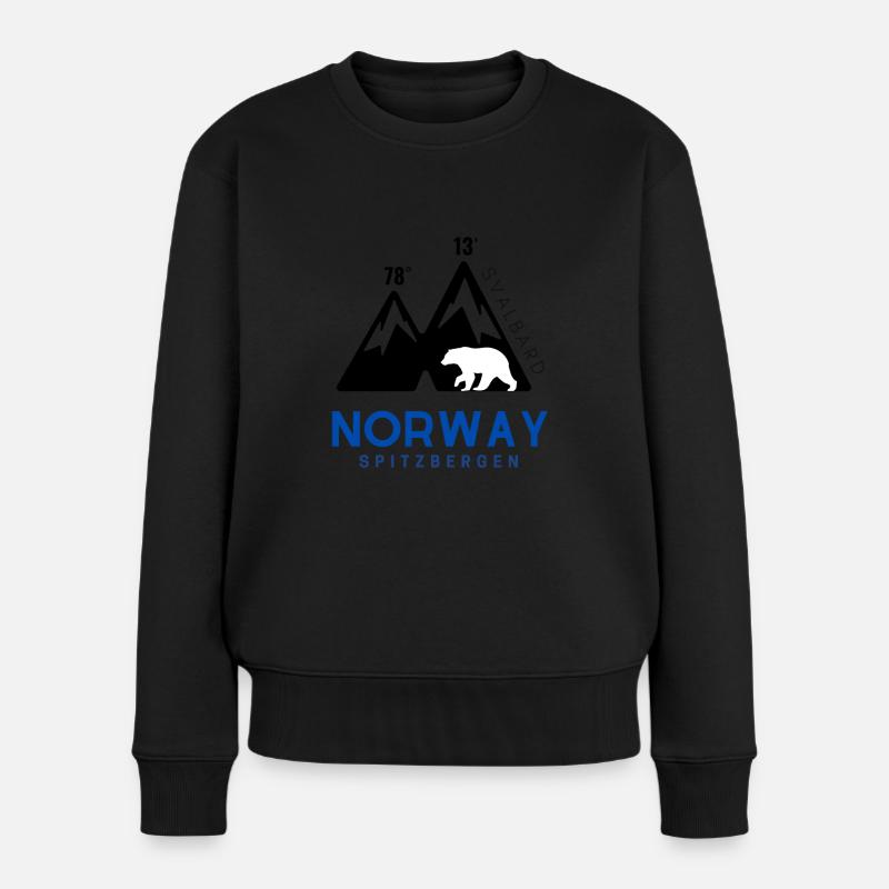Spitzbergen Svalbard Norwegen - Frauen Premium Bio Pullover - Schwarz