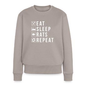 Cadeau du propriétaire du rat Rats Lover - Pull Premium bio Femme - taupe - Devant - Julia (174cm)