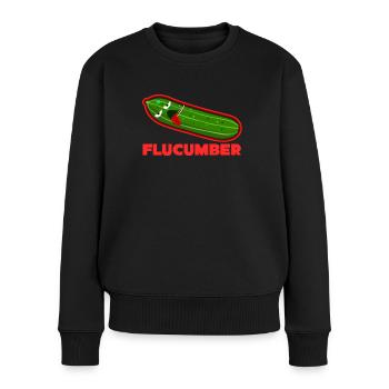 Kranke Gurke Flucumber Gurken - Frauen Premium Bio Pullover - Schwarz - Vorne - Julia (174cm)