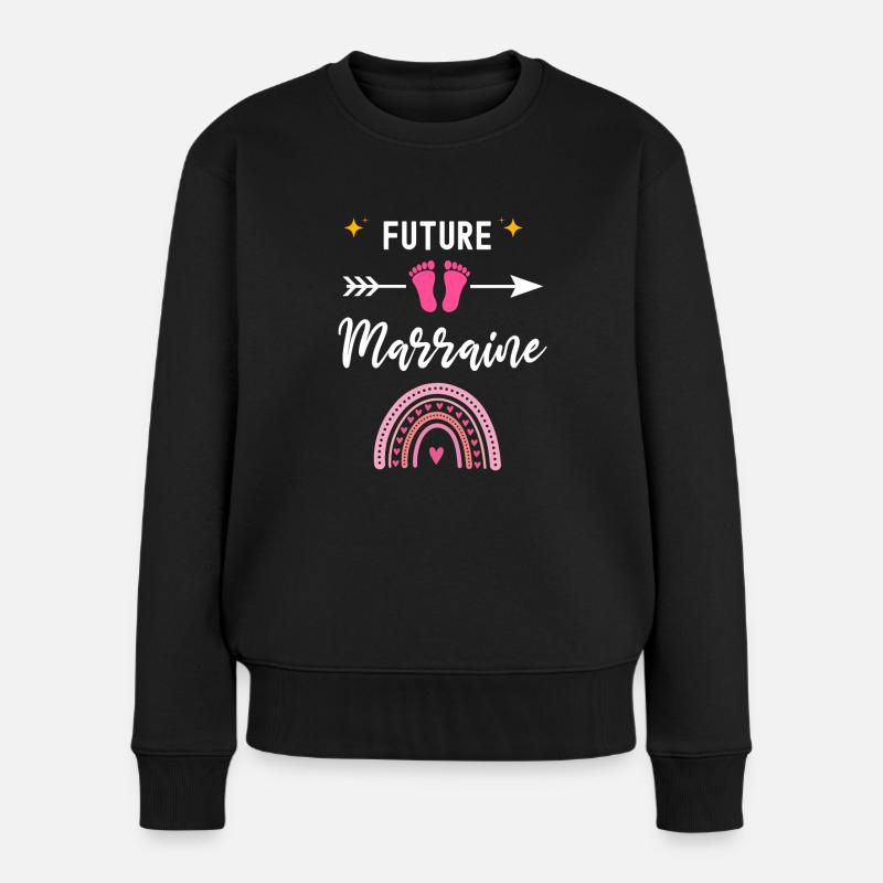 Future marraine cadeau naissance - Pull Premium bio Femme - noir