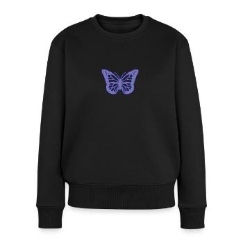 Cassette Futurisme Papillon Rétro Futurisme - Pull Premium bio Femme - noir - Devant - Julia (174cm)