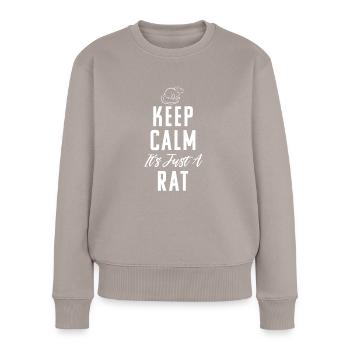 Rat Owner Gift Rats Lover - Women's Premium Organic Jumper - taupe - Front - Julia (174cm)