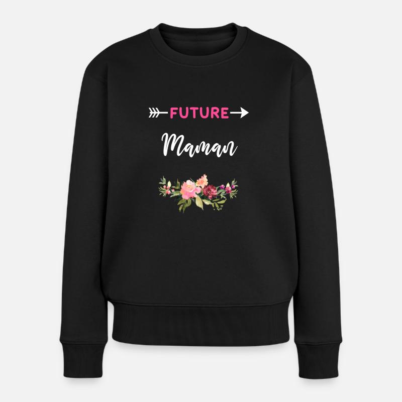 annonce grossesse cadeau Future maman - Pull Premium bio Femme - noir