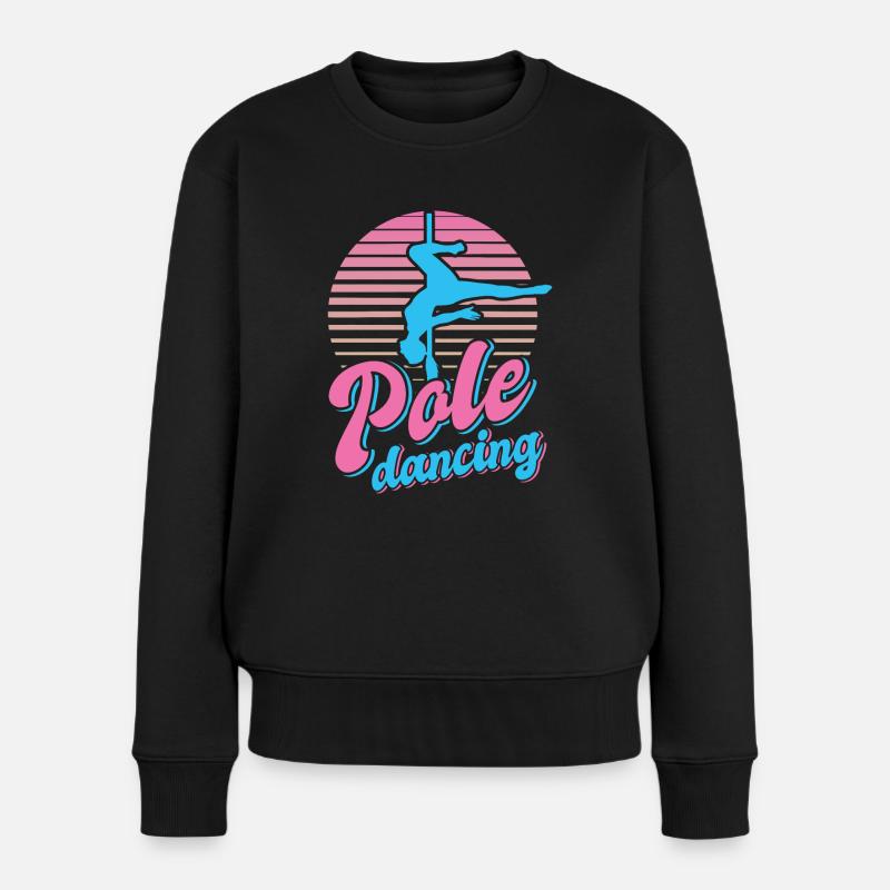 Pole Dance Tänzerin, Stangentanz, Pole Dancing - Frauen Premium Bio Pullover - Schwarz