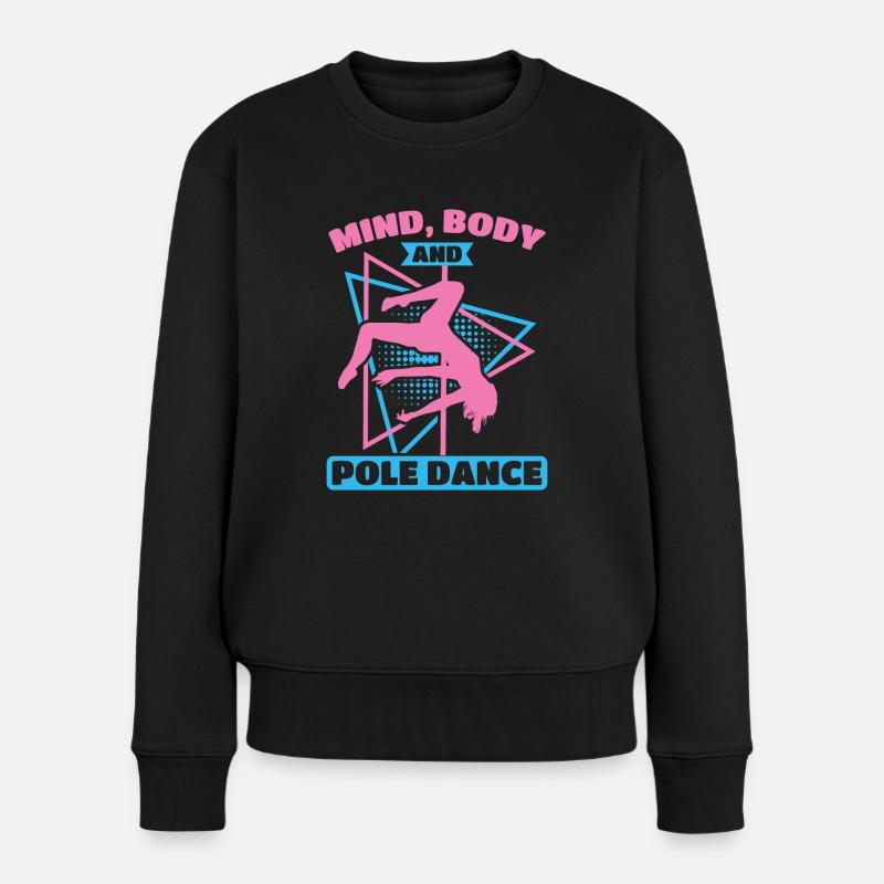 Pole Dance Tänzerin, Stangentanz, Pole Dancing - Frauen Premium Bio Pullover - Schwarz