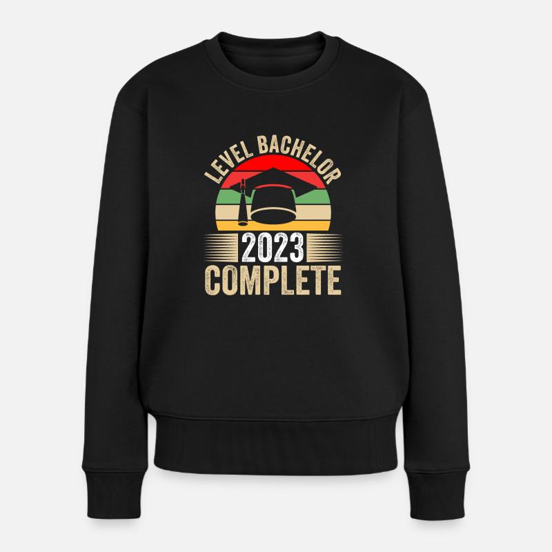 Bachelor 2023 Prüfung Bachelor Prüfung Geschenk - Frauen Premium Bio Pullover - Schwarz