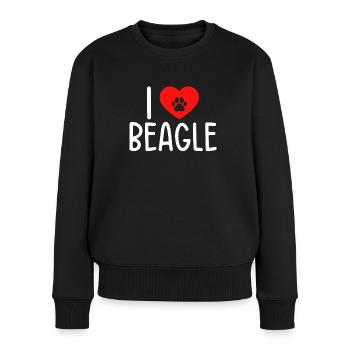 Beagle Cadeau Beagle Propriétaire - Pull Premium bio Femme - noir - Devant - Julia (174cm)
