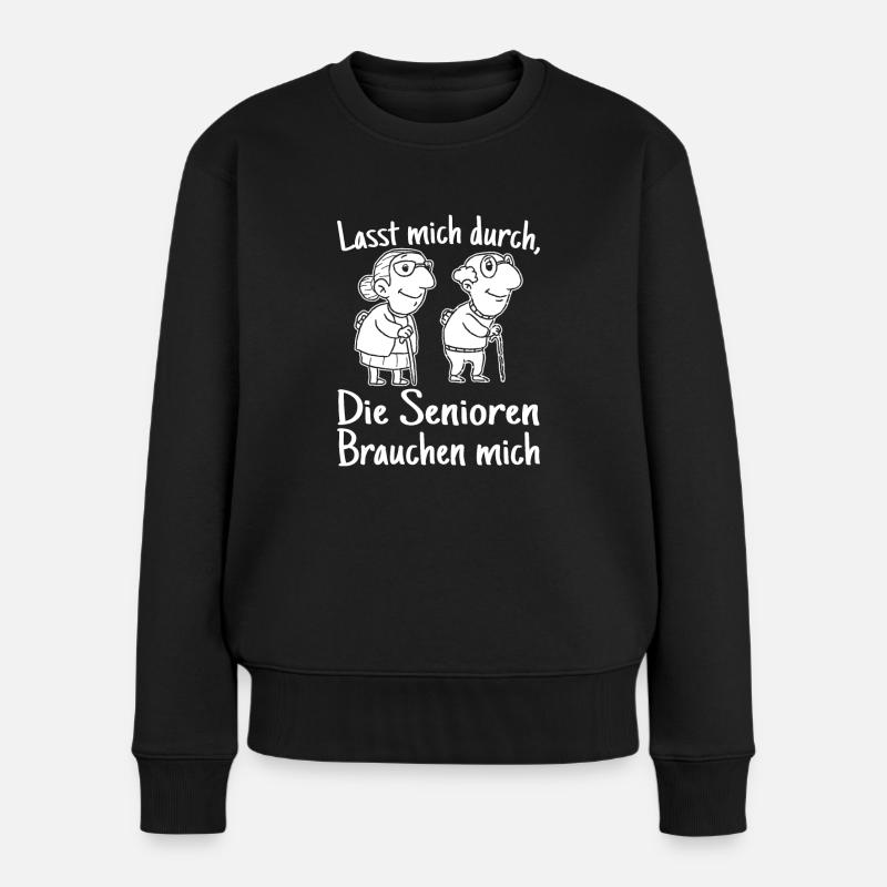 Pflegekraft Sprüche Altenpflege Geschenke - Frauen Premium Bio Pullover - Schwarz