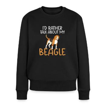 Beagle Cadeau Beagle Propriétaire - Pull Premium bio Femme - noir - Devant - Julia (174cm)