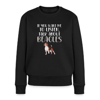 Beagle Cadeau Beagle Propriétaire - Pull Premium bio Femme - noir - Devant - Julia (174cm)