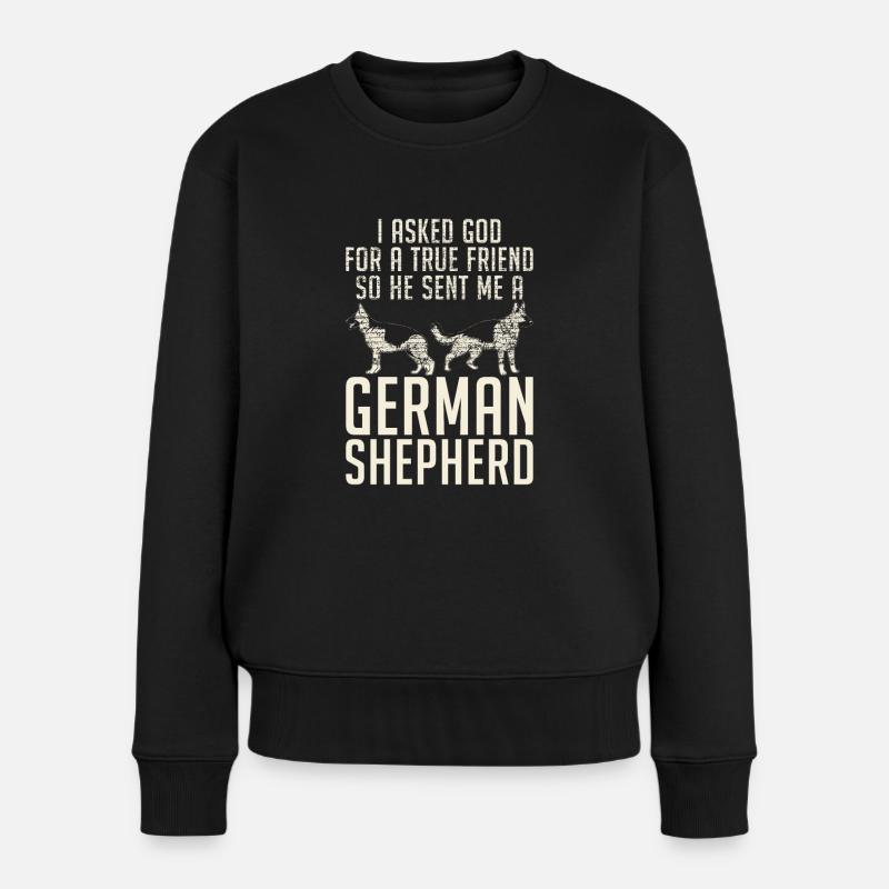 Deutscher Schäferhund Geschenke - Frauen Premium Bio Pullover - Schwarz