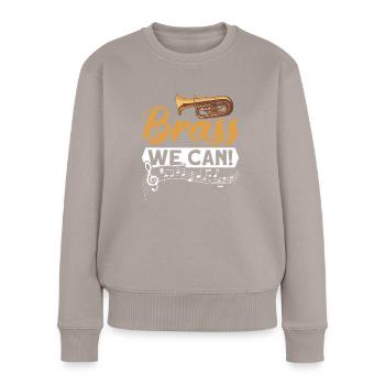 Euphonium Euphoniumspieler Blechbläser Euphonist - Frauen Premium Bio Pullover - Taupe - Vorne - Julia (174cm)