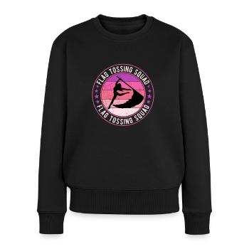 Color Guard Colorguard Flag Tossing Squad - Frauen Premium Bio Pullover - Schwarz - Vorne - Julia (174cm)