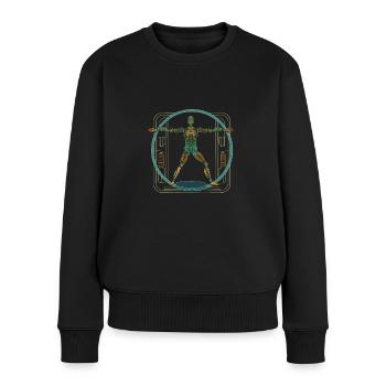 Roboter Design für einen Roboteringenieur - Frauen Premium Bio Pullover - Schwarz - Vorne - Julia (174cm)