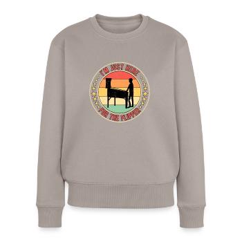 Joueur de flipper - Pull Premium bio Femme - taupe - Devant - Julia (174cm)