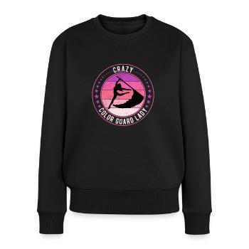 Crazy Color Guard Lady Colorguard Farbwächter - Frauen Premium Bio Pullover - Schwarz - Vorne - Julia (174cm)