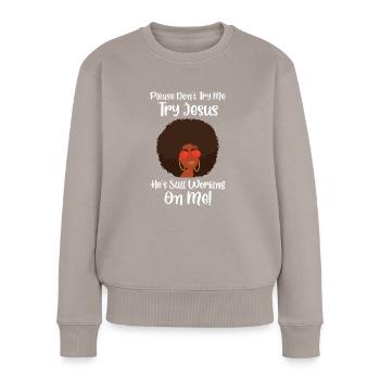 Afro Black Girl Pride Afro Girl Afrocentrique - Pull Premium bio Femme - taupe - Devant - Julia (174cm)