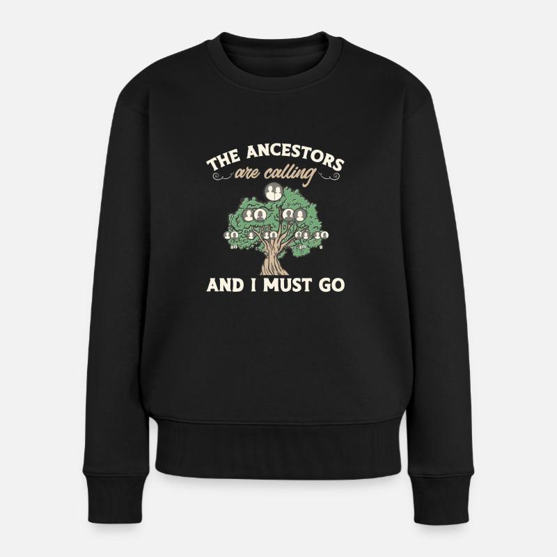 Généalogie Généalogie Généalogiste - Pull Premium bio Femme - noir