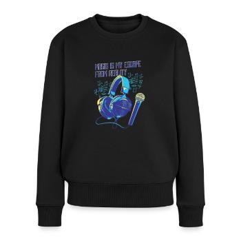 Singer Band Singing Hobby Singer Singing Musicians - Women's Premium Organic Jumper - black - Front - Julia (174cm)