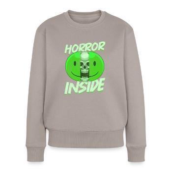 Festival du film d’horreur zombie + Halloween - Pull Premium bio Femme - taupe - Devant - Julia (174cm)