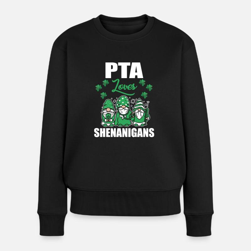 PTA Liebt Shenanigans Irish St. Patricks Day - Frauen Premium Bio Pullover - Schwarz