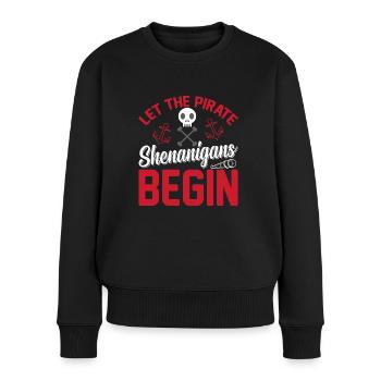 Les Pirates -Shenanigans Crossbones Freeboter - Pull Premium bio Femme - noir - Devant - Julia (174cm)