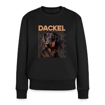 Rauhaardackel Dachshund Hund Hunde Welpe Dackel - Frauen Premium Bio Pullover - Schwarz - Vorne - Julia (174cm)