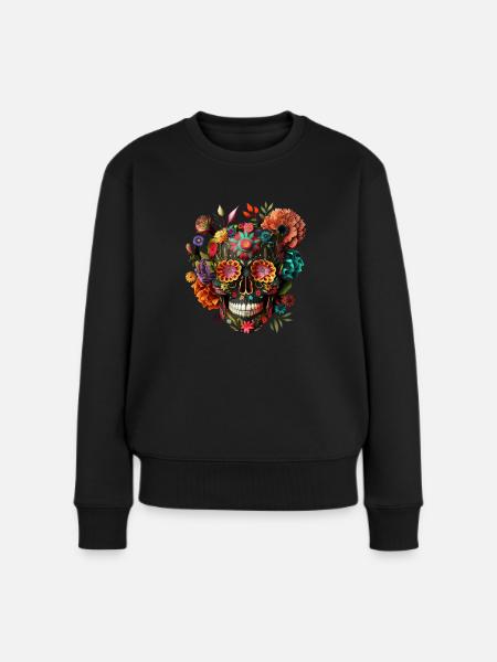 Mexico Skull, Sugar Skull, Sugar Skull - Women's Premium Organic Jumper - black